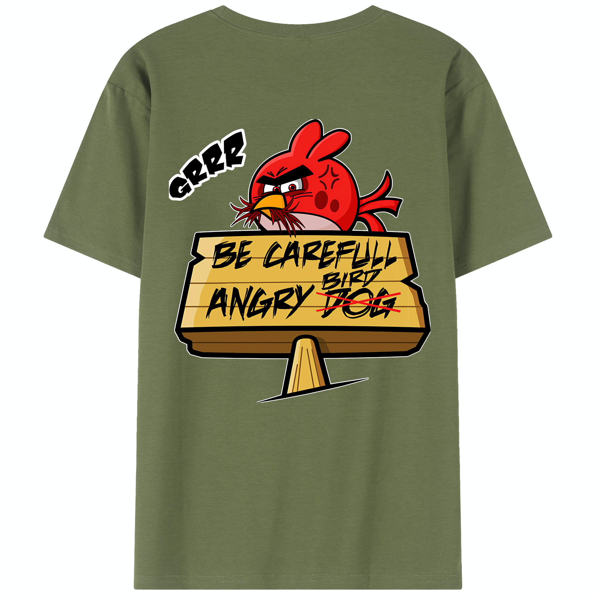 （画像用） Angry Birds アングリーバード 綿100％半袖Tシャツ（背面プリント）